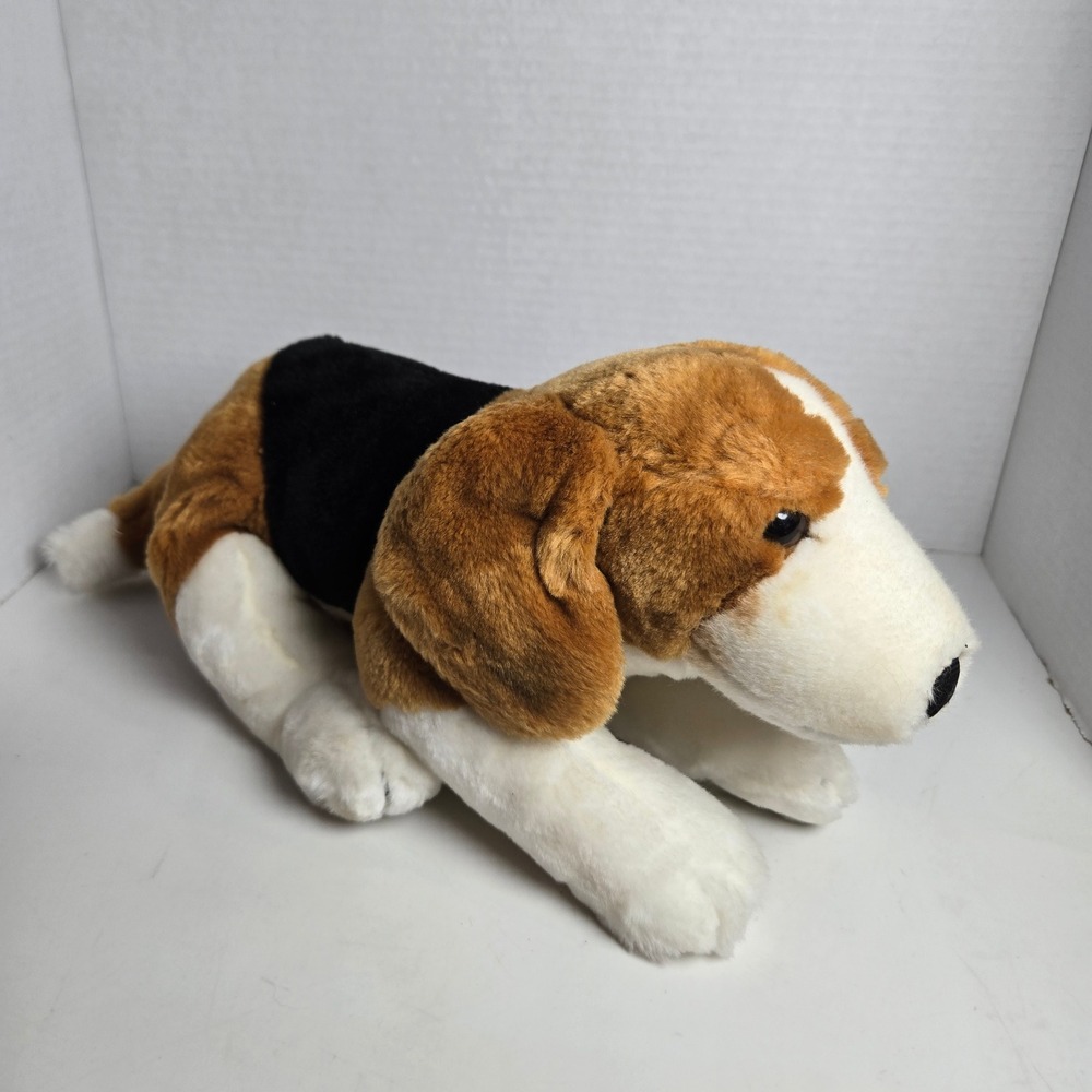 Toys R Us Animal Alley Brown Basset Hound Beagle Dog Puppy Plush 13"